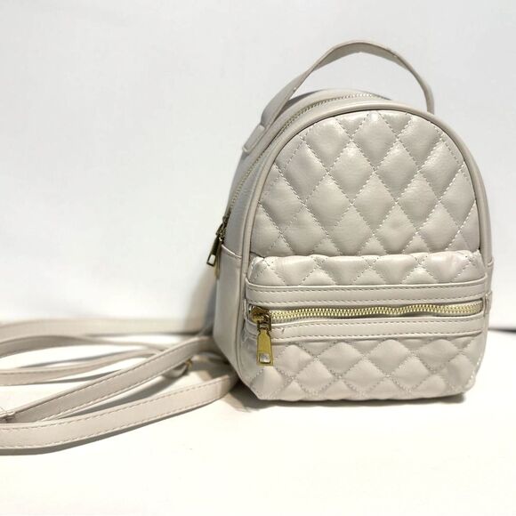 Handbags - Quilted Mini Backpack - Cream